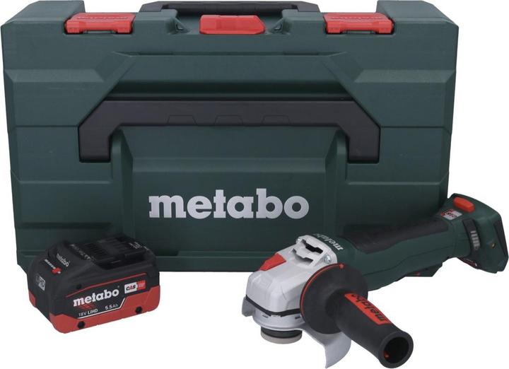 Produktbild Metabo WPB 18 LT BL 11-125 Quick Akku Winkelschleifer 18 V 125 mm Brushless + 1x Akku 5,5 Ah + meta (125 mm)