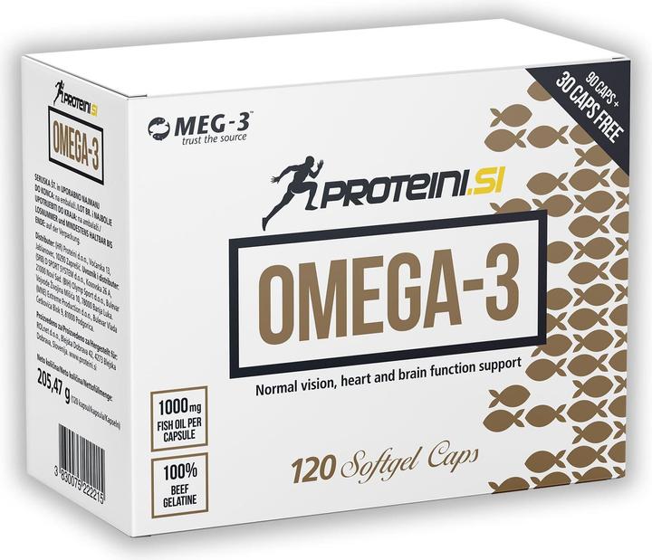 Produktbild Proteini.ch Omega 3 (120 Stück, Kapseln, 205 g)