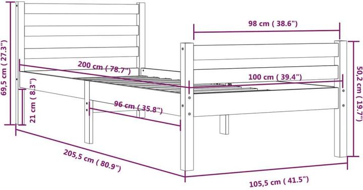 Produktbild VidaXL Ingaborg (100 x 200 cm)