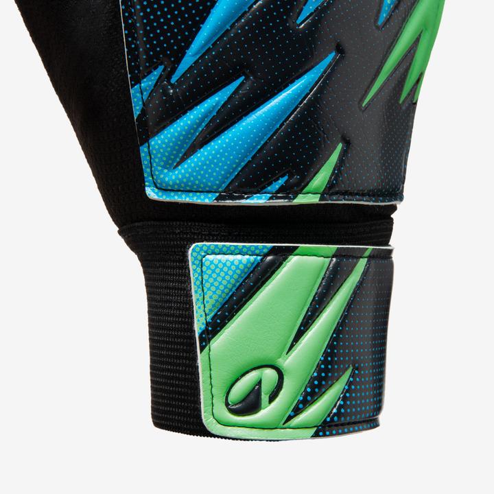 Actual product image Kipsta Kids' resistant gloves First Blue/green (3)