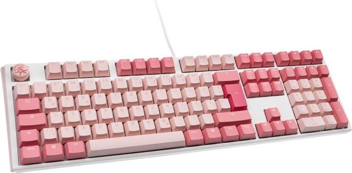Produktbild Ducky One 3 Gossamer Pink Gaming Tastatur - MX-Ergo-Clear (DE, Kabelgebunden)