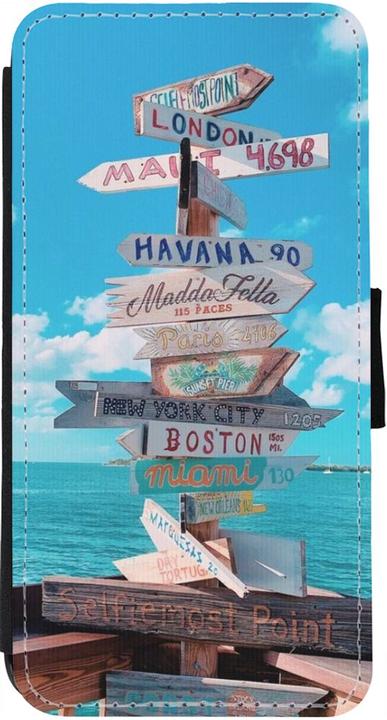 Actual product image PhoneLook Coque Wallet noir Cool Cities Directions (Apple iPhone 12)