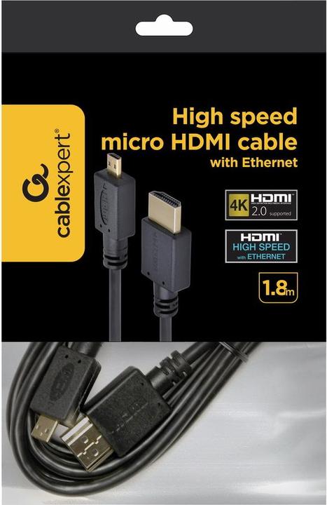 Image du produit Gembird HDMI (Typ A) — micro HDMI (Typ D) (1.80 m, HDMI)