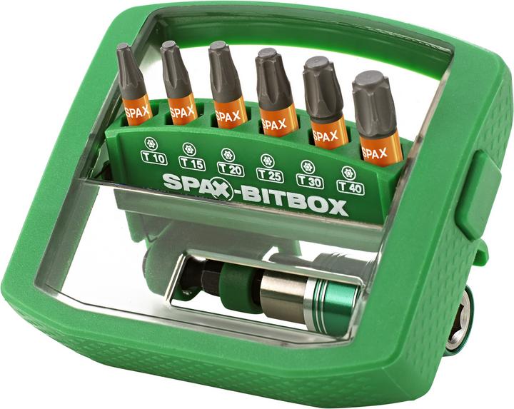 Produktbild Spax Bit-Box ®, 7-teilig (je 1x TX 10 / TX 15 / TX 20 / TX 25 / TX 30 / TX 40 (75 mm))