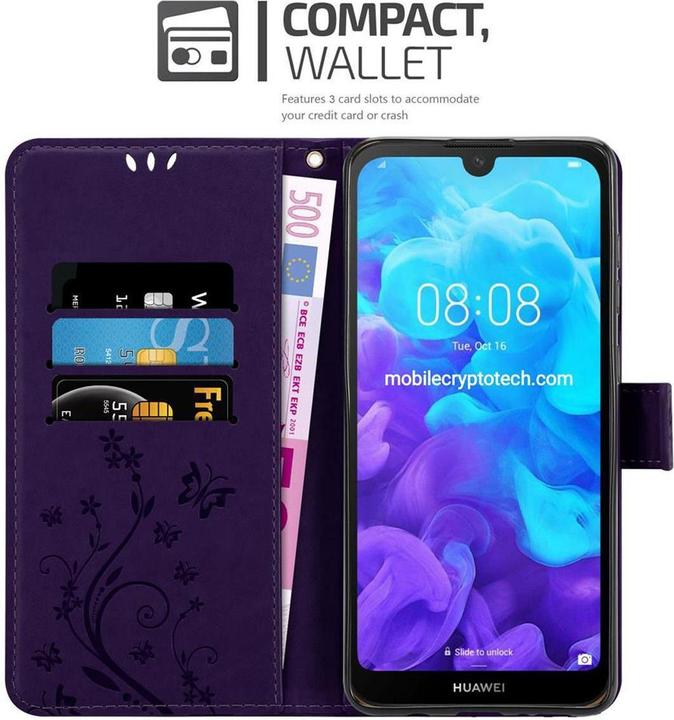 Actual product image Cadorabo Flower Book Cover (Huawei Y6 Pro)