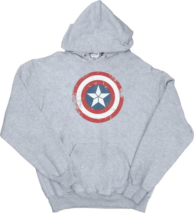 Actual product image Womens/Ladies Captain America Civil War Distressed Shield Hoodie (S)