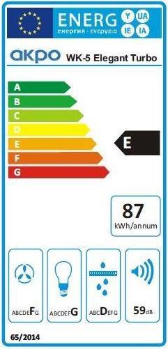 Energie-Label Akpo WK-4 Elegant turbo 60 sp. (Wandhaube)