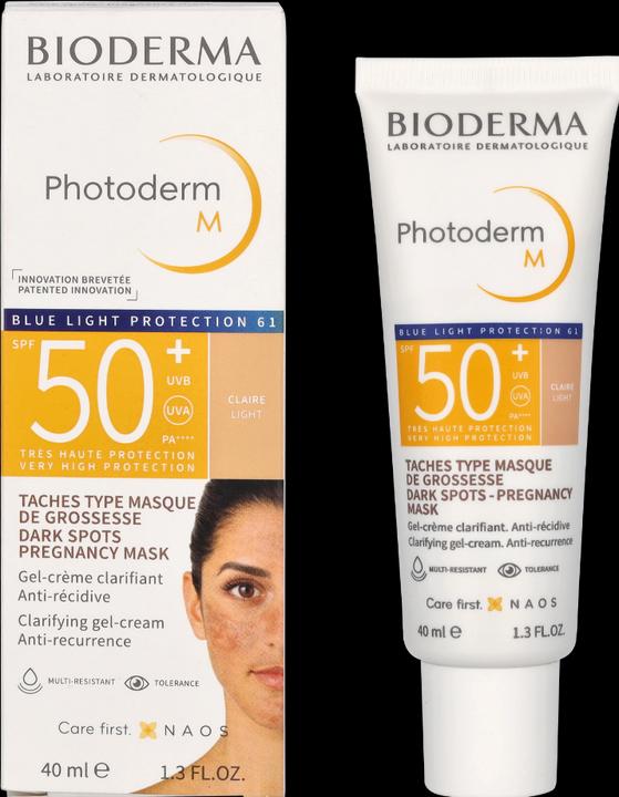 Image du produit Bioderma Photoderm M SPF50+ claire (Crème solaire visage, SPF 50, 40 ml, 66 g)