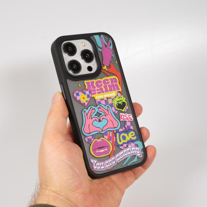 Image du produit PhoneLook Coque Gel blur stickers Keep Calm transparente (Apple iPhone 15 Pro Max)