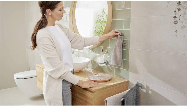 Actual product image tesa MOON GREY Towel hook incl. adhesive solution without drilling