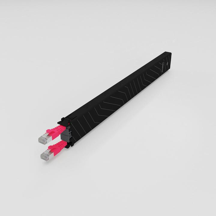 Actual product image PATCHBOX one / Cassette / 8RU / Cat 6A, UTP, 0.8 m, red (U/UTP, CAT6a, 0.80 m)