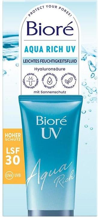 Actual product image Bioré Aqua Rich UV (Suntan cream, SPF 30, 50 ml)