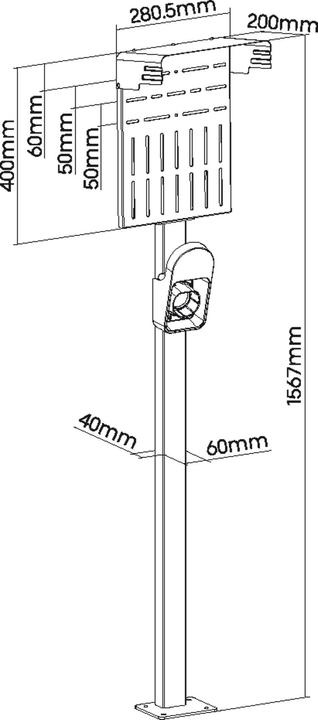 Immagine prodotto InLine Supporto per cassetta a muro