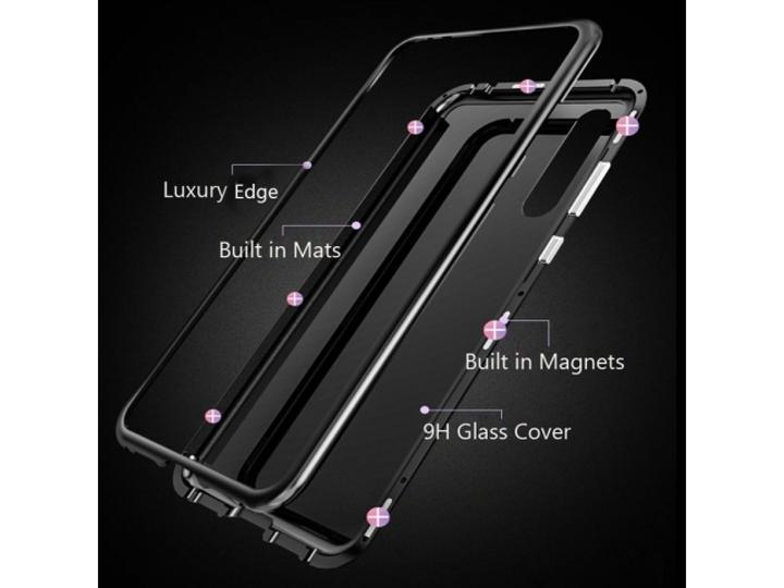 Produktbild G-Case Samsung Galaxy A50 Aluminium Magnetic Glass Backcover Hülle (Samsung Galaxy A50)