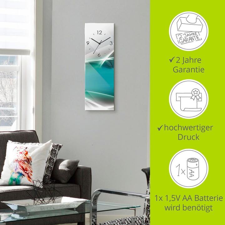 Actual product image Artland Wall clock creative element petrol (20 cm)
