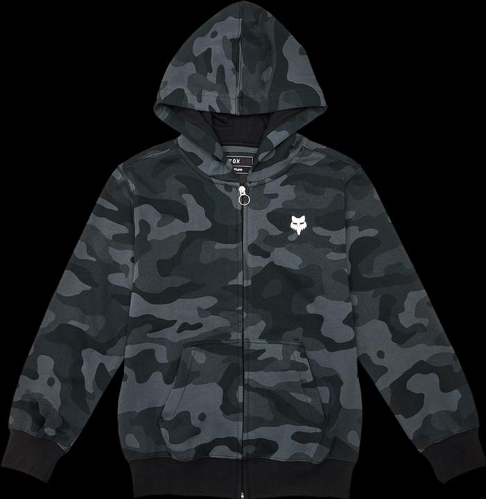 Fox Hoody 23 Yth Pack E Zip Blk Cam Yl (L)