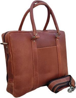 Actual product image Only-Bags.Store Mens Leather Shoulder Bag, Briefcase, Satchel Tablet Ipad Laptop 16" Inch, Leather College Bag
