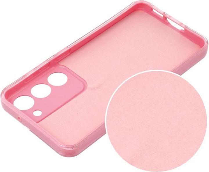 Actual product image OEM Back panel cover CLEAR CASE 2 mm BLINK for SAMSUNG S24 Plus pink (Samsung Galaxy S24+)