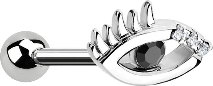 Produktbild Star Piercing Micro Barbell silber Auge (Chirurgenstahl 316L, Messing)