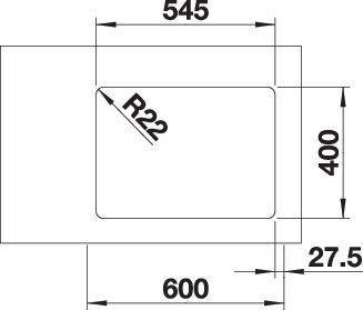 Produktbild Blanco Andano 340/180-U (Unterbauspüle, 44 cm, 58.50 cm)
