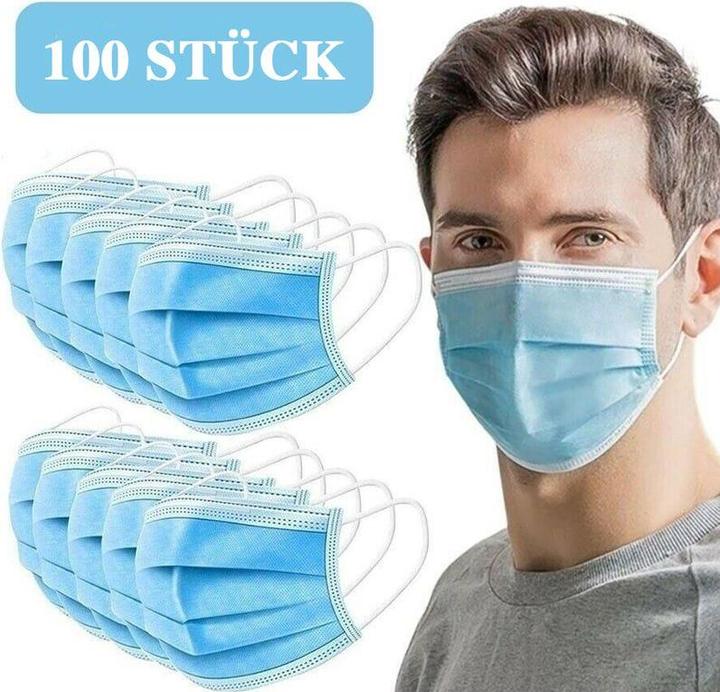 Immagine prodotto Hermex 100 pezzi Maschere per il viso Maschere per il naso Maschere per l'igiene Maschere per la (100 x)