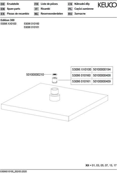Produktbild Keuco Kopfbrause EDITION 300 eckig 250x250mm alu-fin (1 Strahlarten, 15 l/min)