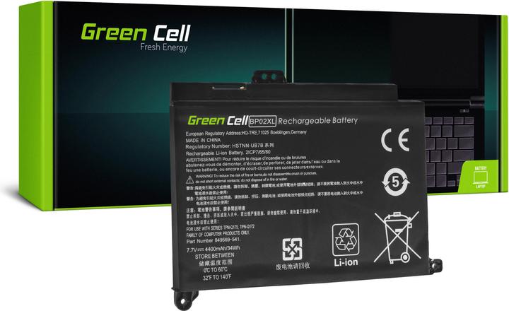 GreenCell Batterie BP02XL pour HP Pavilion 15-AU 15-AU051NW 15-AU071NW 15-AU102NW 15-AU107N (2 cellules, 4500 mAh)