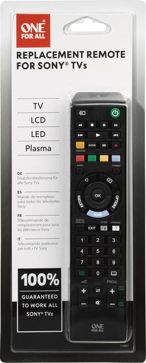 Productafbeelding One for All URC 1912 Sony TV (Apparaat-specifieke afstandsbediening, Infrarood)