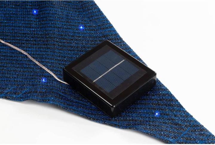 Actual product image Perel SUN SUNSAIL WITH LED STARRY SKY - TRIANGULAR - 3.6 x 3.6 x 3.6 m - DARK BLUE (3.6 x 3.6 x 3.6 m)