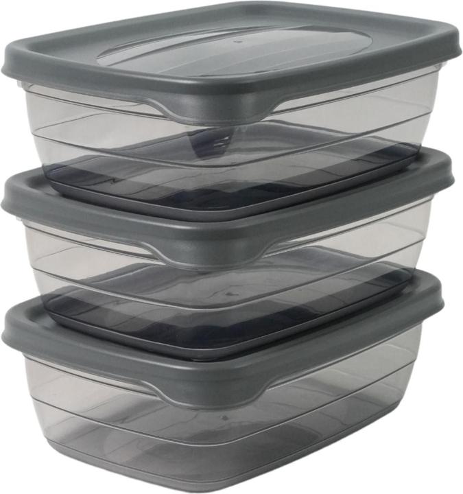 Immagine prodotto Hobby 3er-Set Boxen Aufbewahrungsdosen Meal-Prep-Dosen Frischhaltedosen (2 l)