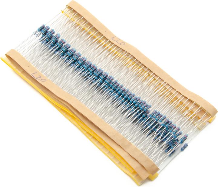 Immagine prodotto Purecrea Set di resistenze 300 pezzi 220/1K/1MOhm 1/4W precisione 1% (Ingombro)