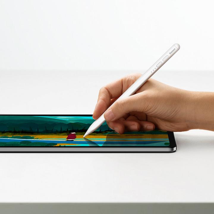 Actual product image Baseus Smooth Writing Active Stylus with LED Indicators (with Palm-rejection) White (Including: Universal T