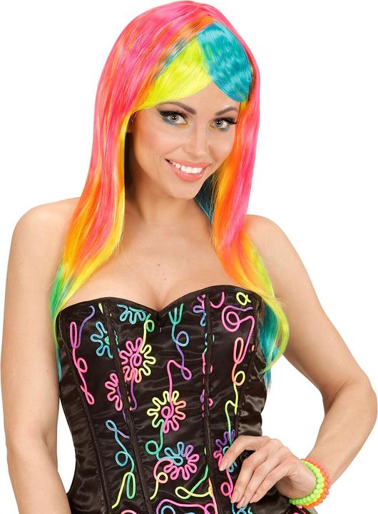 Produktbild Magni Widmann 04407 - Perücke Neon-Fashion, bunt, Karneval, Mottoparty