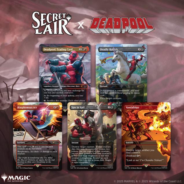 Actual product image Magic the Gathering Secret Lair x Marvel's Deadpool (English, Booster Pack)