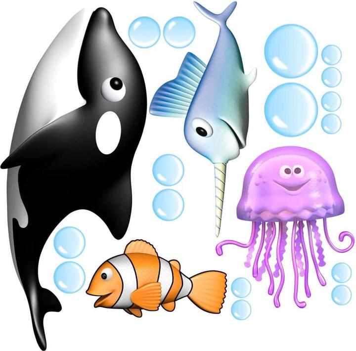 Actual product image Trenddeko Sea animals set (99 x 100 cm)
