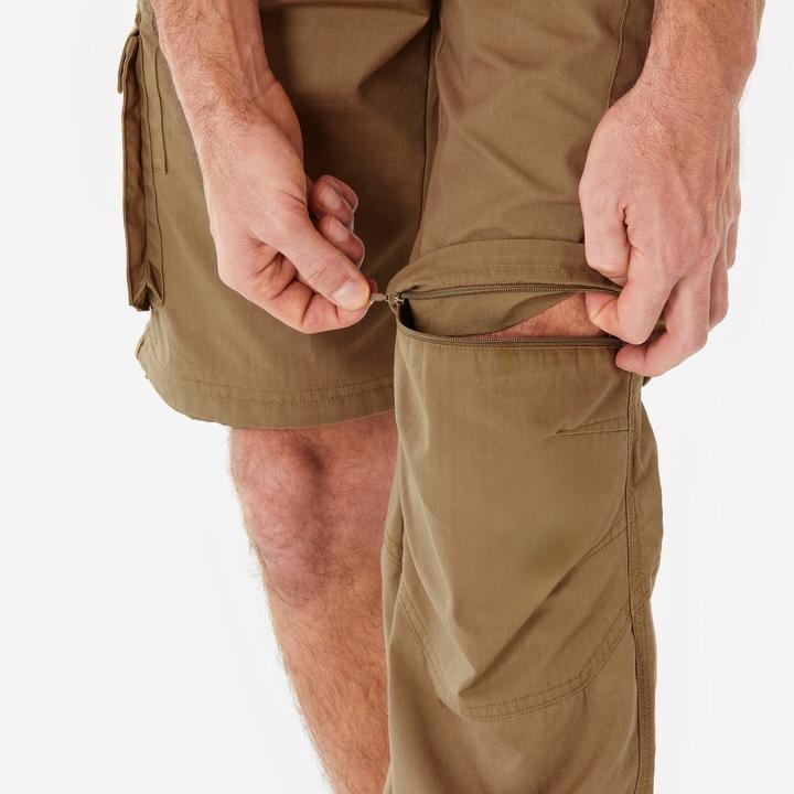 Image du produit Forclaz Pantalon cargo modulable de trek voyage - travel 500 modul marron bronze homme (42)