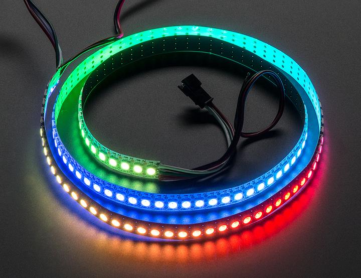 Image du produit Play-Zone NeoPixel Digital RGB LED Strip 144 LED 1M Blanc PCB