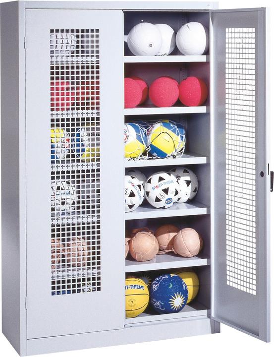 Produktbild C+P Ballschrank (HxBxT: 195x120x50 cm, mit Lochblech-Flügeltüren, Typ 3)