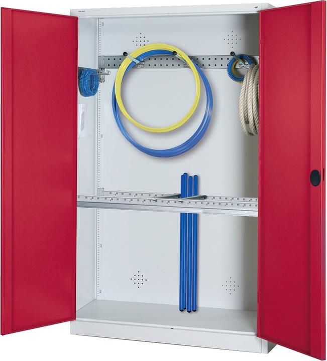 Produktbild C+P Modul-Sportgeräteschrank mit Grundausstattung (HxBxT: 195x120x50 cm, mit Vollblech-Flügeltüren)