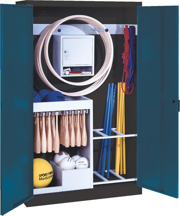 C+P Sportgeräteschrank (HxBxT 195x120x50 cm, mit Vollblech-Flügeltüren, Typ 1)