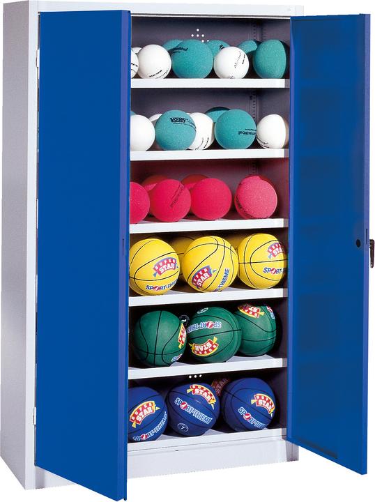 Actual product image C+P Ball cabinet (HxWxD: 195x120x50 cm, with full sheet metal hinged doors, type 3)