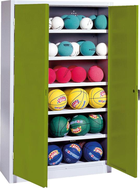 Actual product image C+P Ball cabinet (HxWxD: 195x120x40 cm, with solid sheet metal hinged doors, type 3)