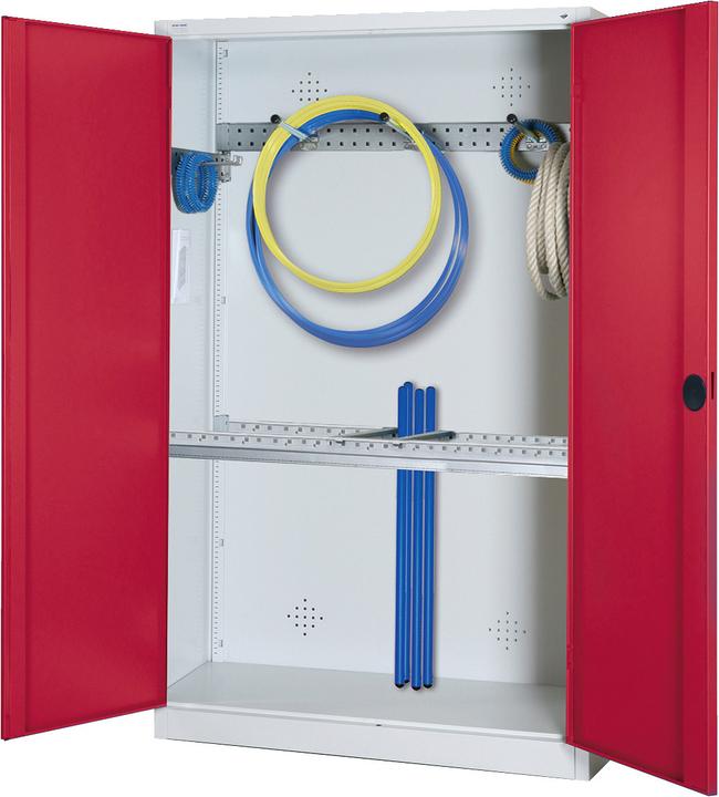 Produktbild C+P Modul-Sportgeräteschrank mit Grundausstattung (HxBxT: 195x120x50 cm, mit Vollblech-Flügeltüren)