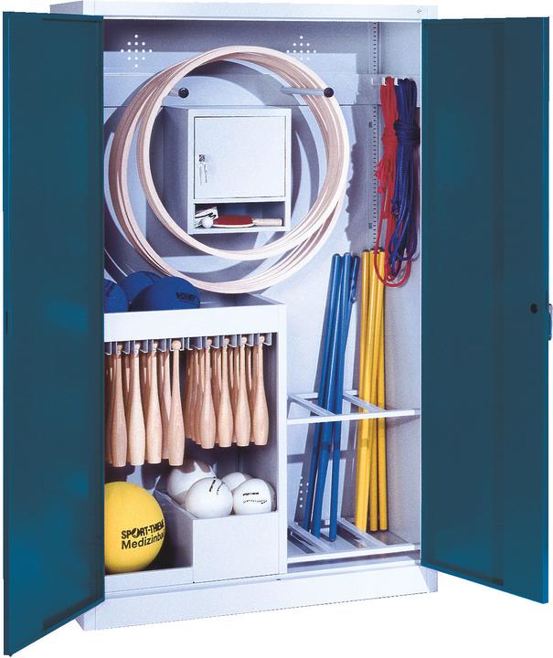 C+P Sportgeräteschrank (HxBxT 195x120x50 cm, mit Vollblech-Flügeltüren, Typ 1)