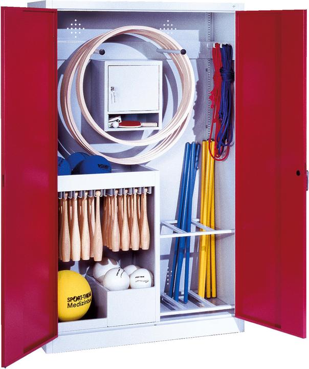 C+P Sportgeräteschrank (HxBxT 195x120x50 cm, mit Vollblech-Flügeltüren, Typ 1)