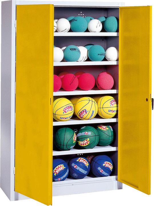 Produktbild C+P Ballschrank (HxBxT: 195x120x50 cm, mit Vollblech-Flügeltüren, Typ 3)