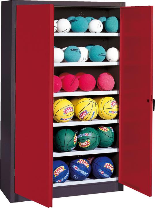 Produktbild C+P Ballschrank (HxBxT: 195x93x40 cm, mit Vollblech-Flügeltüren, Typ 3)