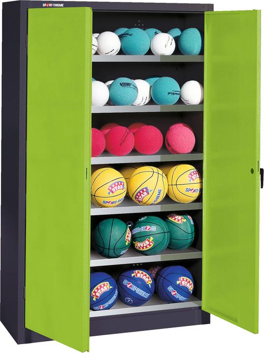 Image du produit C+P Armoire à balles (hxlxp : 195x93x40 cm, avec portes battantes en tôle pleine, type 3)