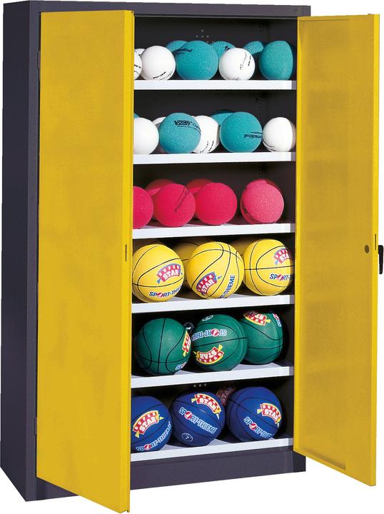 Produktbild C+P Ballschrank (HxBxT: 195x120x40 cm, mit Vollblech-Flügeltüren, Typ 3)
