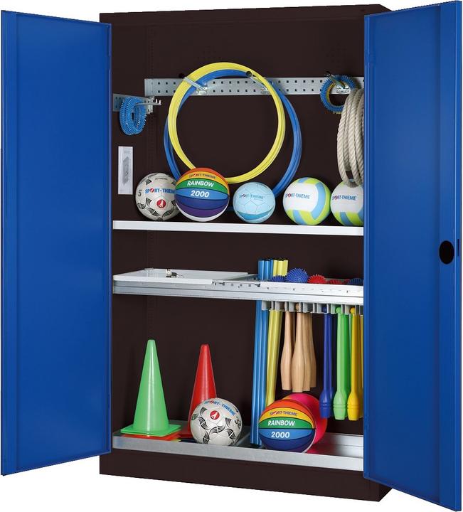 Immagine prodotto C+P Armadio modulare per attrezzature sportive con attrezzatura completa (HxLxP: 195x120x50 cm, con